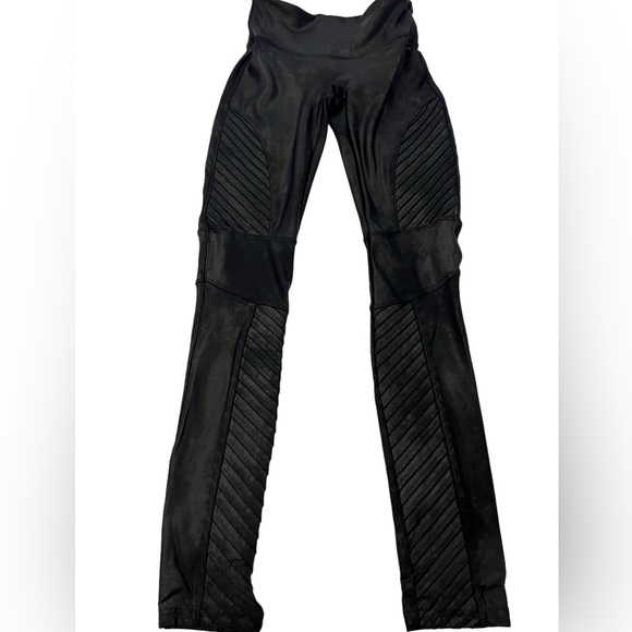 SPANX Faux Leather Moto Legging Very Black Size Small - Picture 5 of 12